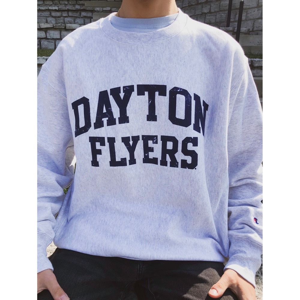 Champion Reverse Weave Dayton Flyers Sweatshirt Mens XL Gray Crewneck CS3050 940